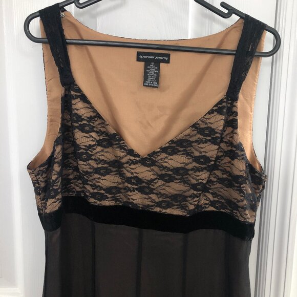 SPENSER JEREMY Vintage NWT Black Lace Velvet Lined Cocktail Party DRESS Size 12 - Picture 5 of 12